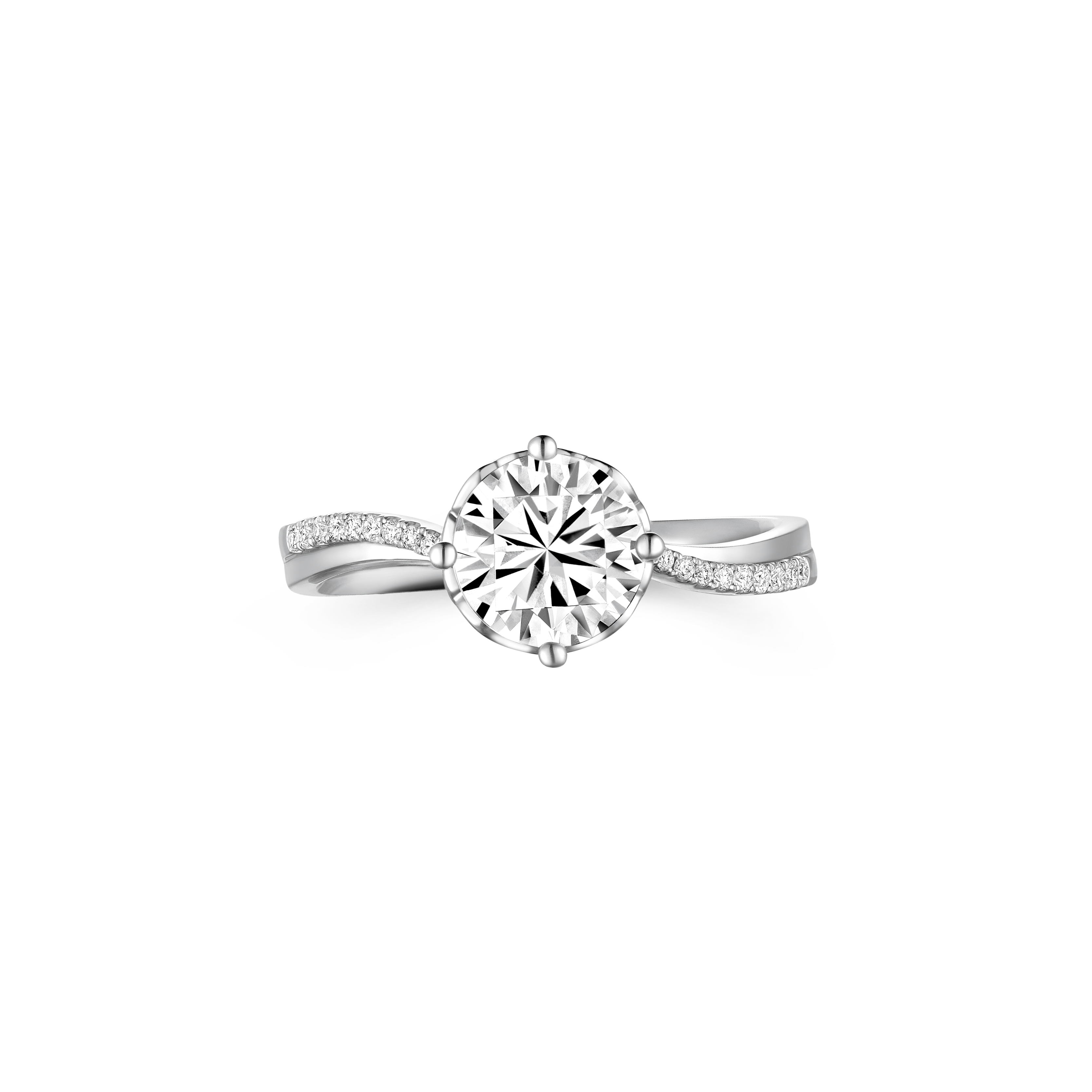 Wedding Collection 18K White Gold Diamond Engagement Ring