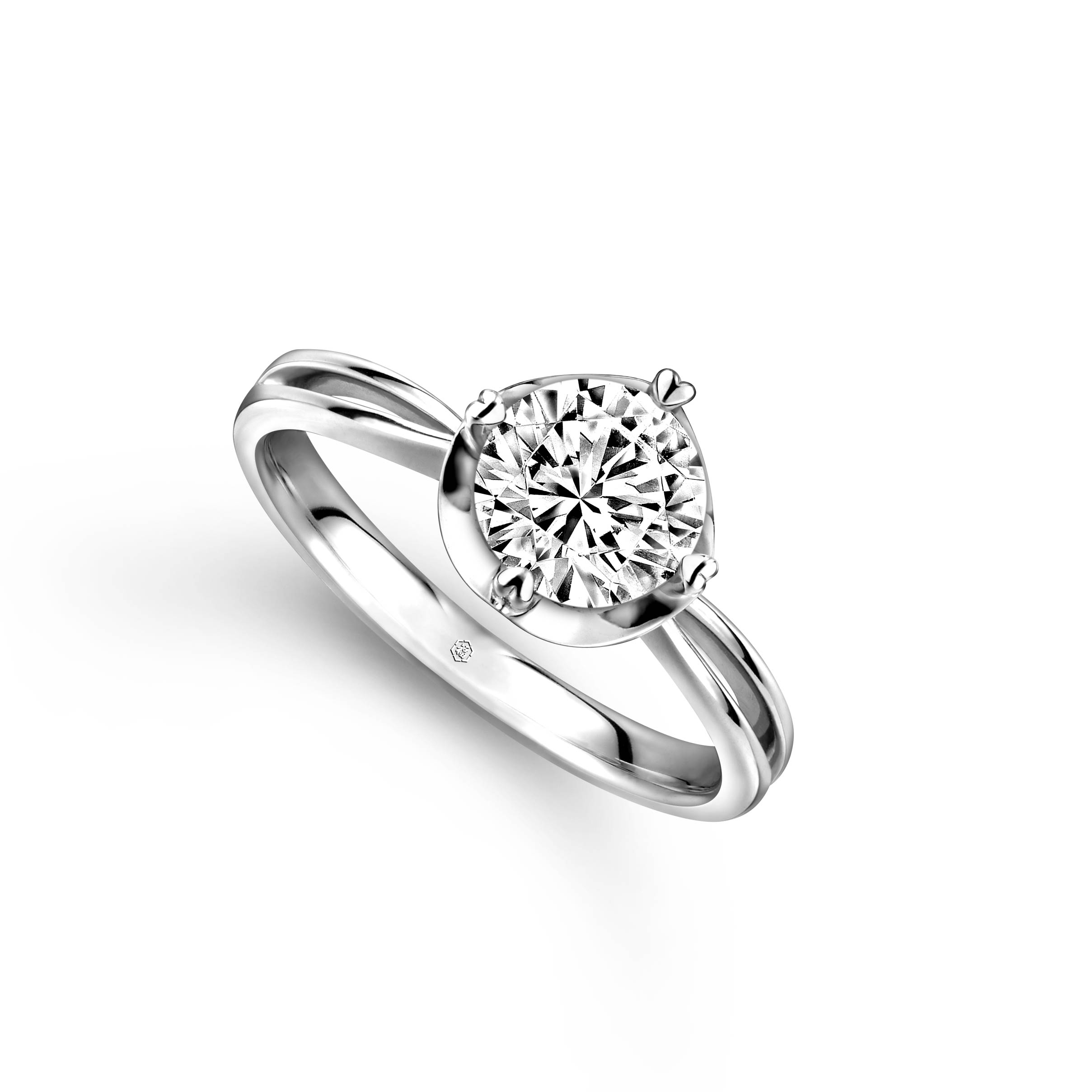 Love is Beauty Collection 18K White Gold Diamond Ring