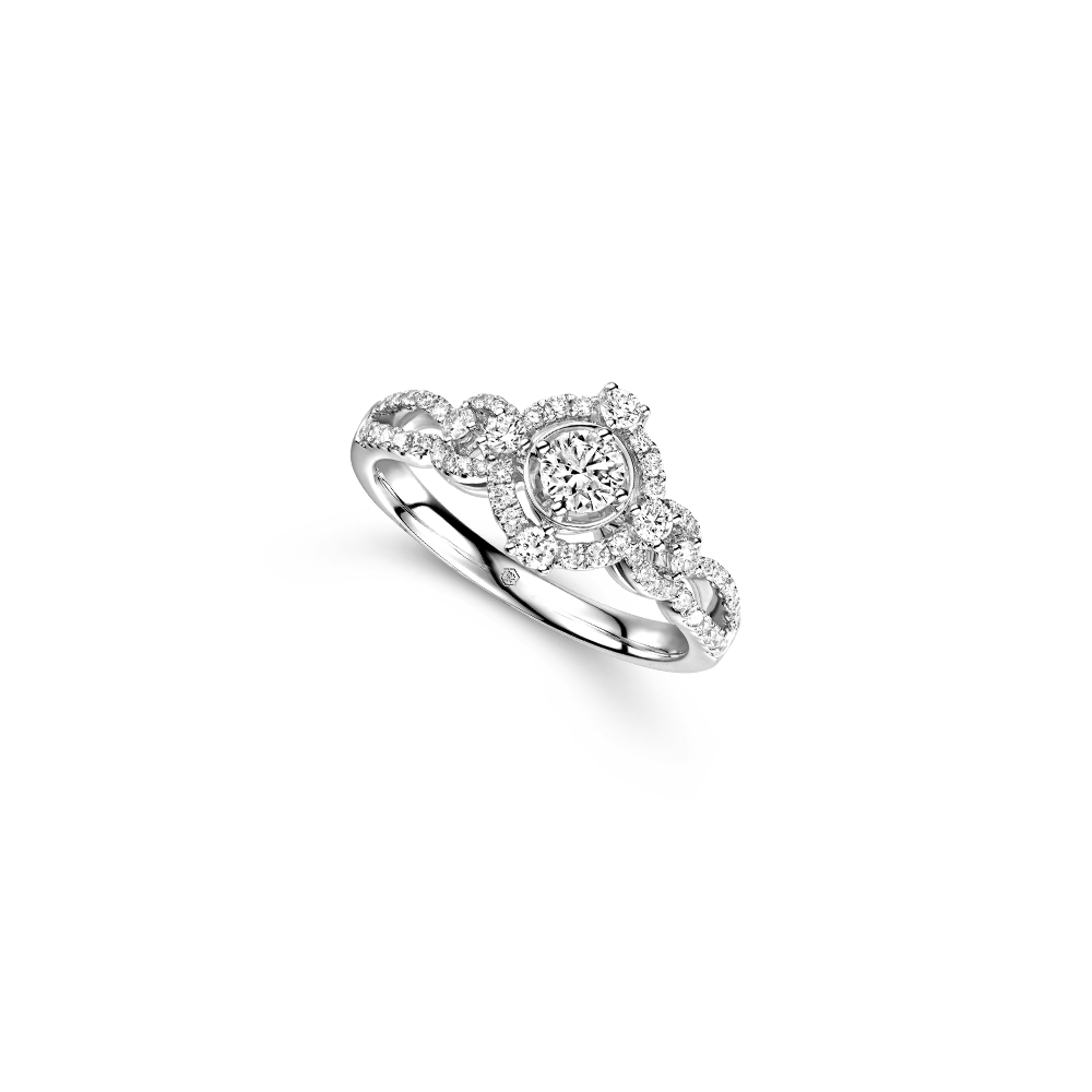 Wedding Collection “Romantic Beauty” 18K White Gold Diamond Ring