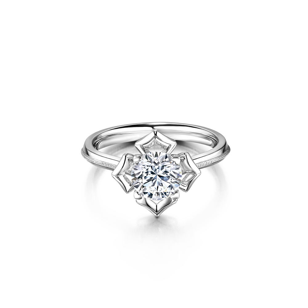 Love is Beauty Collection 18K White Gold Diamond Ring