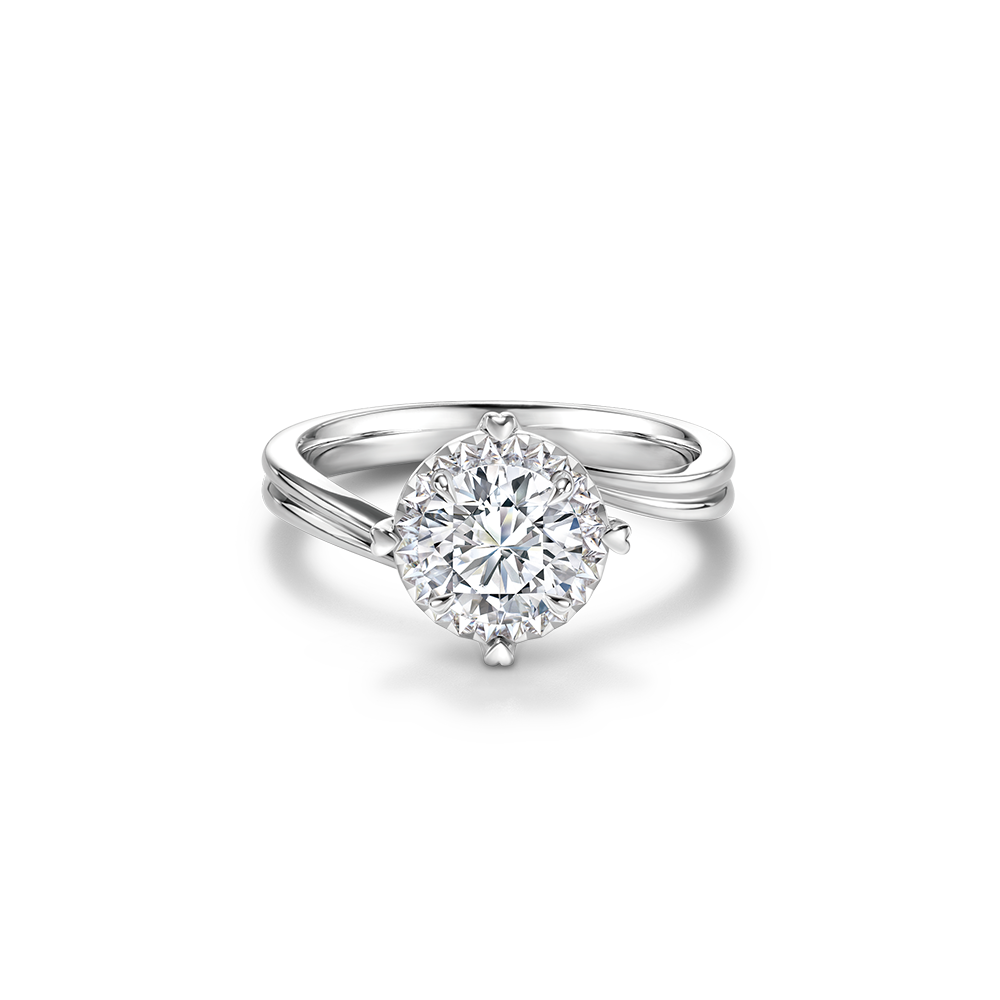 Love is Beauty Collection 18K White Gold Diamond Ring