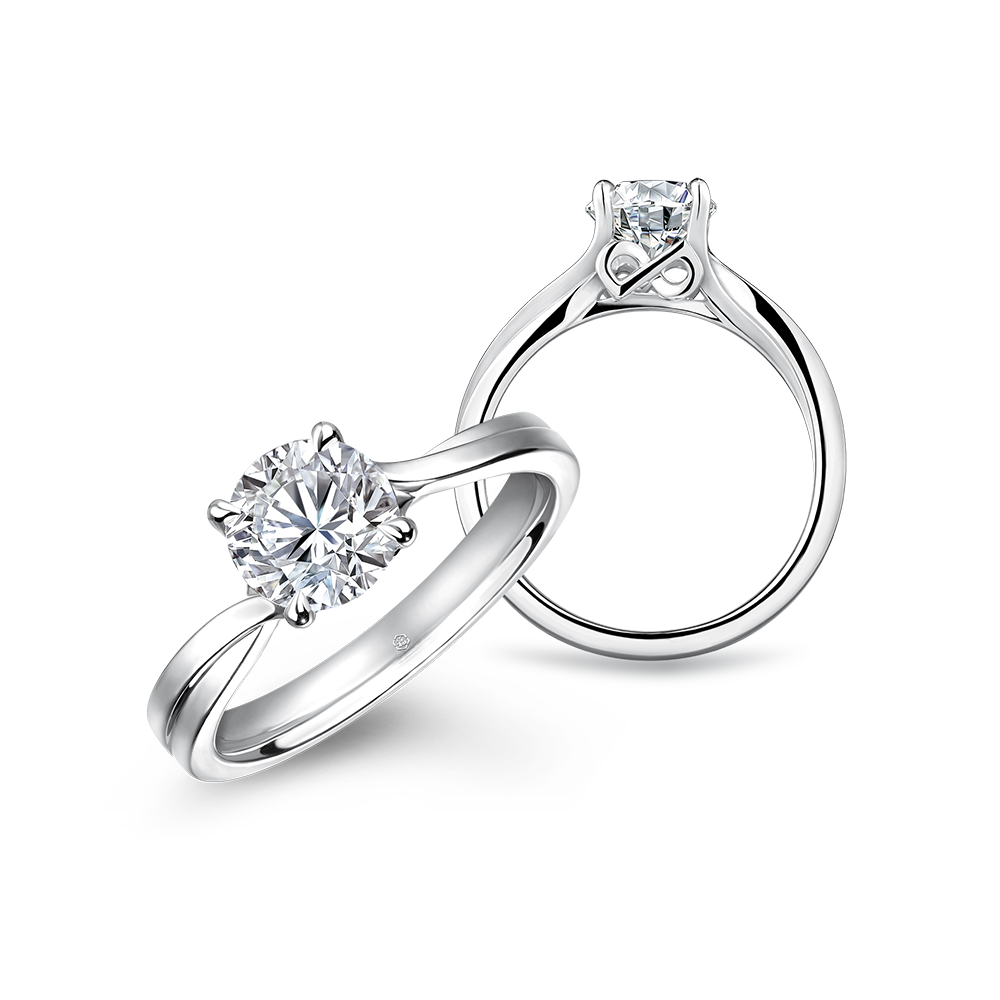 DiaPure 18K White Gold Diamond Ring