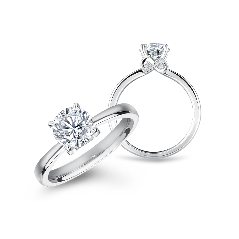 DiaPure 18K White Gold Diamond Ring