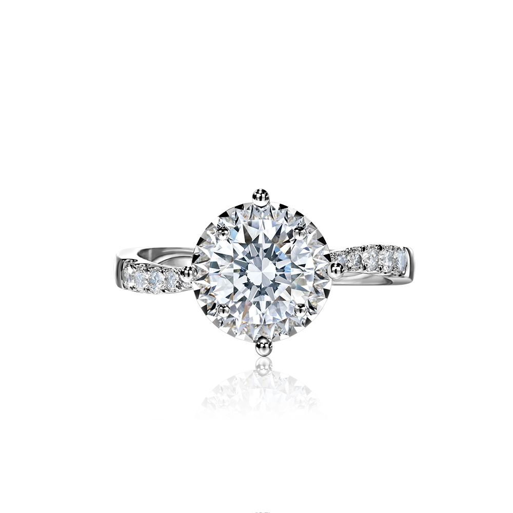 Love is Beauty Collection 18K White Gold Diamond Ring