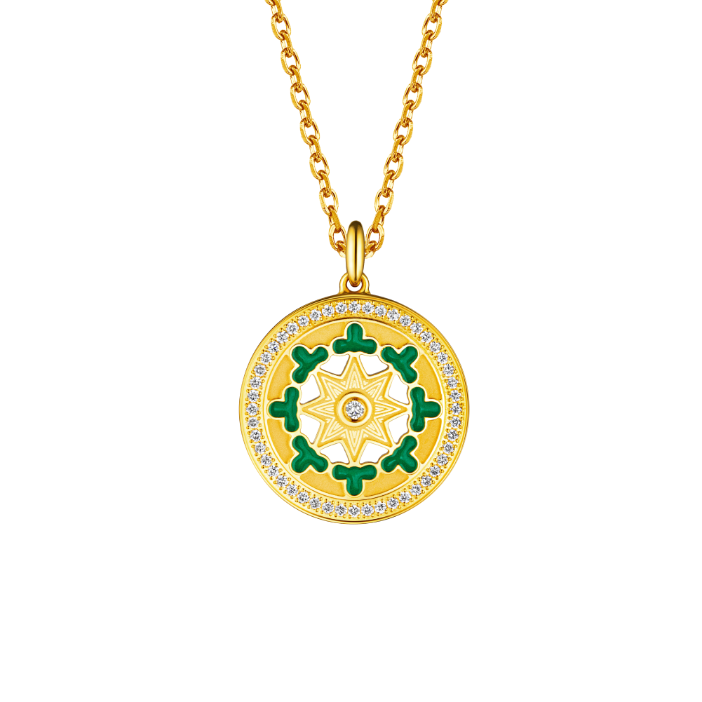 Goldstyle • X "Circle of Happiness" Gold Diamond Pendant 