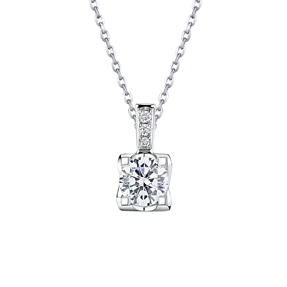 Wedding Collection DiaPure "Heartfelt Love" Platinum Diamond Pendant