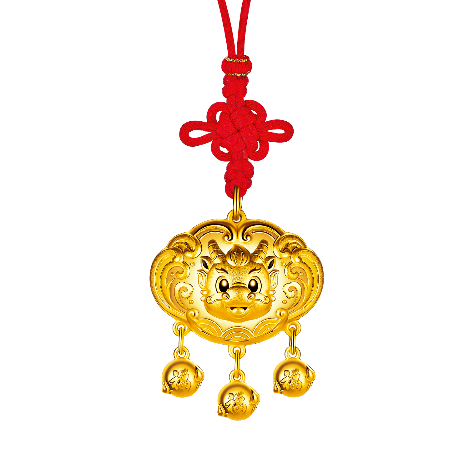 Fortune Dragon Collection "Best-wishing" Cute Dragon Gold Lock