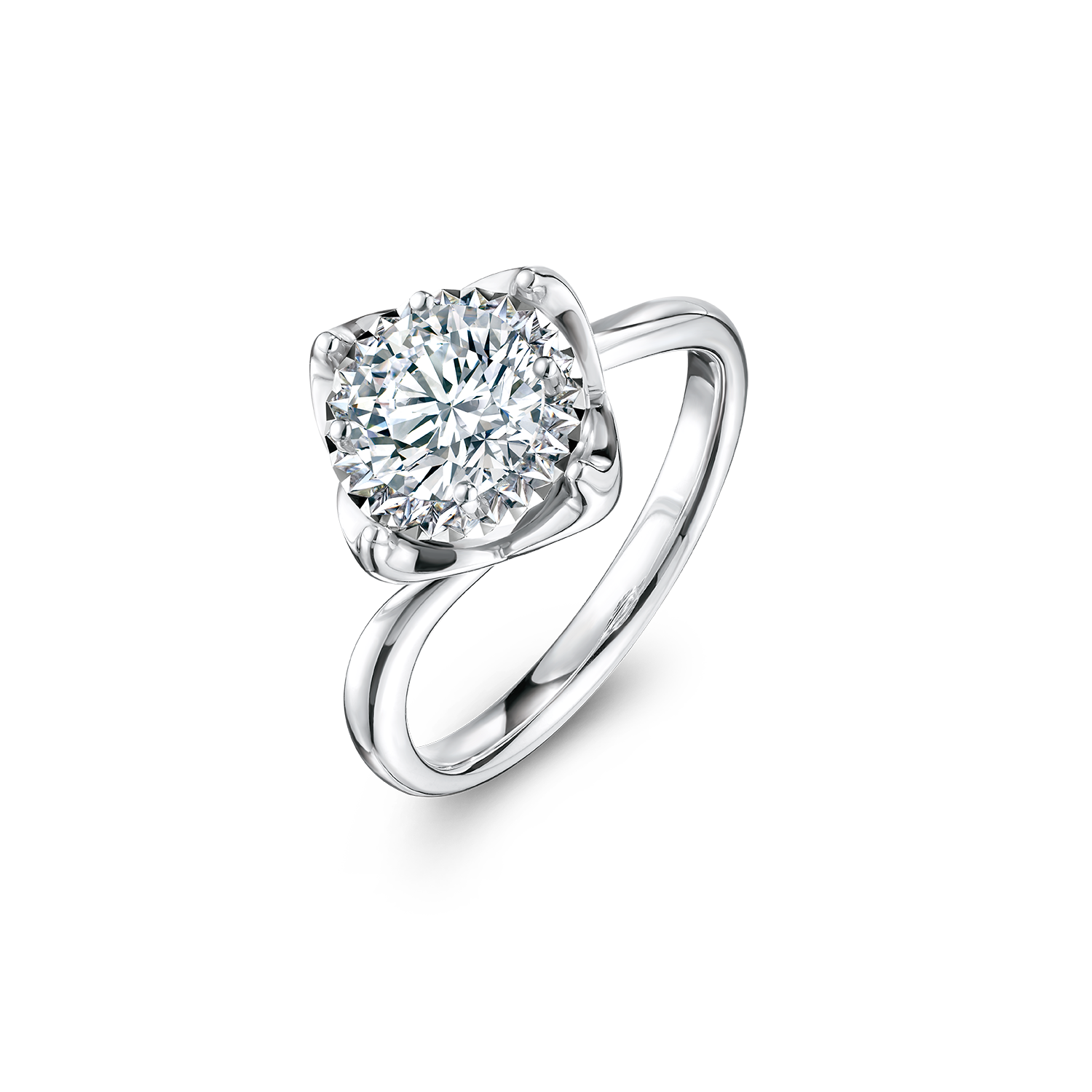 Love is Beauty Collection 18K White Gold Diamond Ring