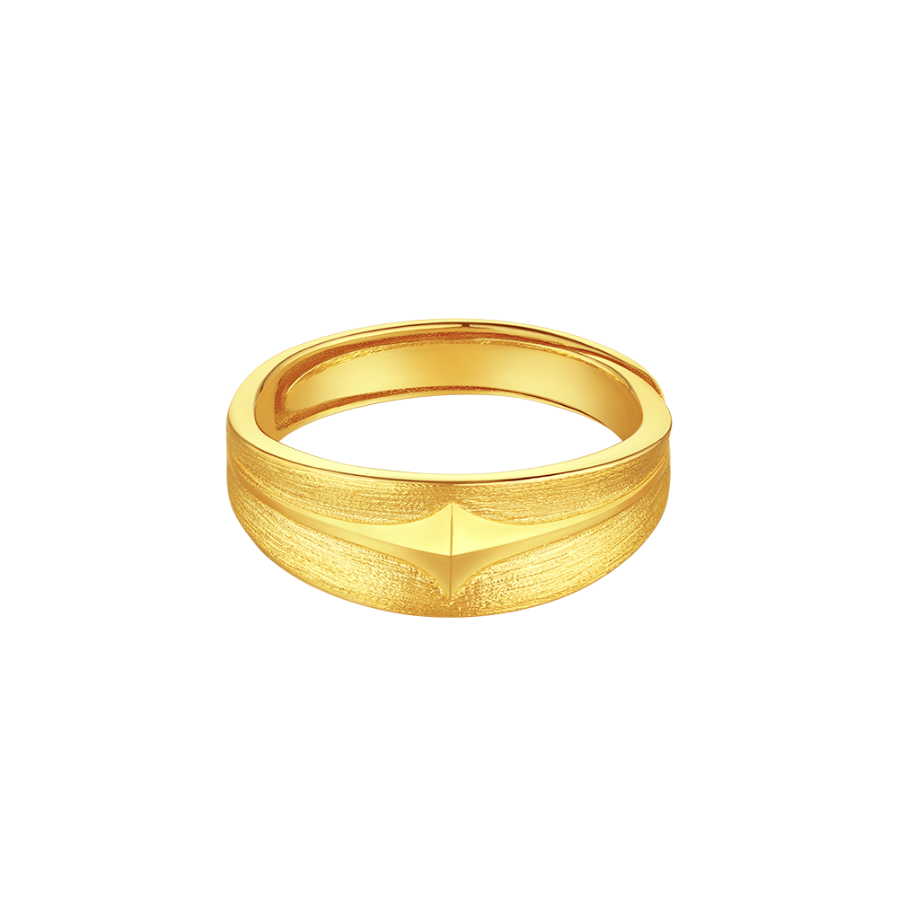 Golden Silk "Reminiscing stars" Gold Ring