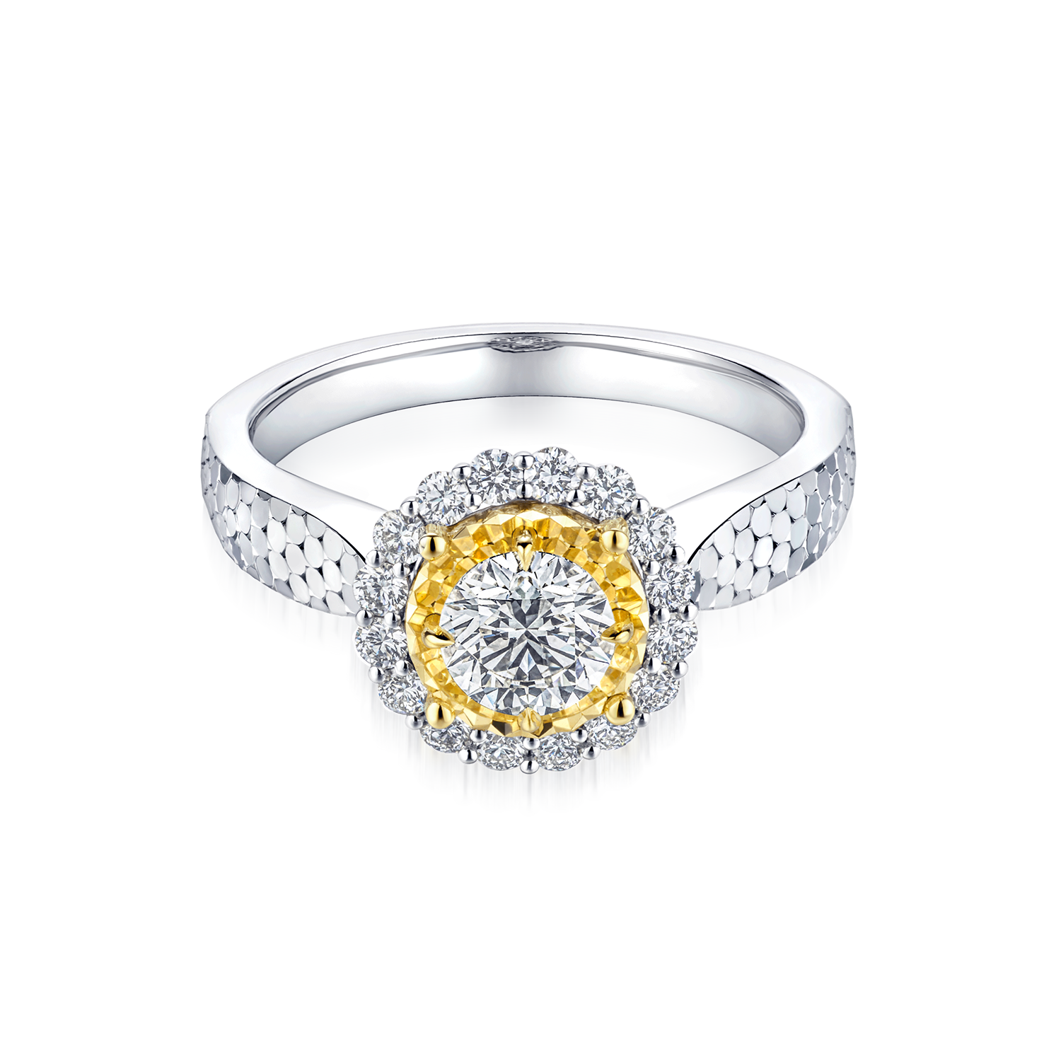 "Shining Point" 18K Gold Diamond Ring