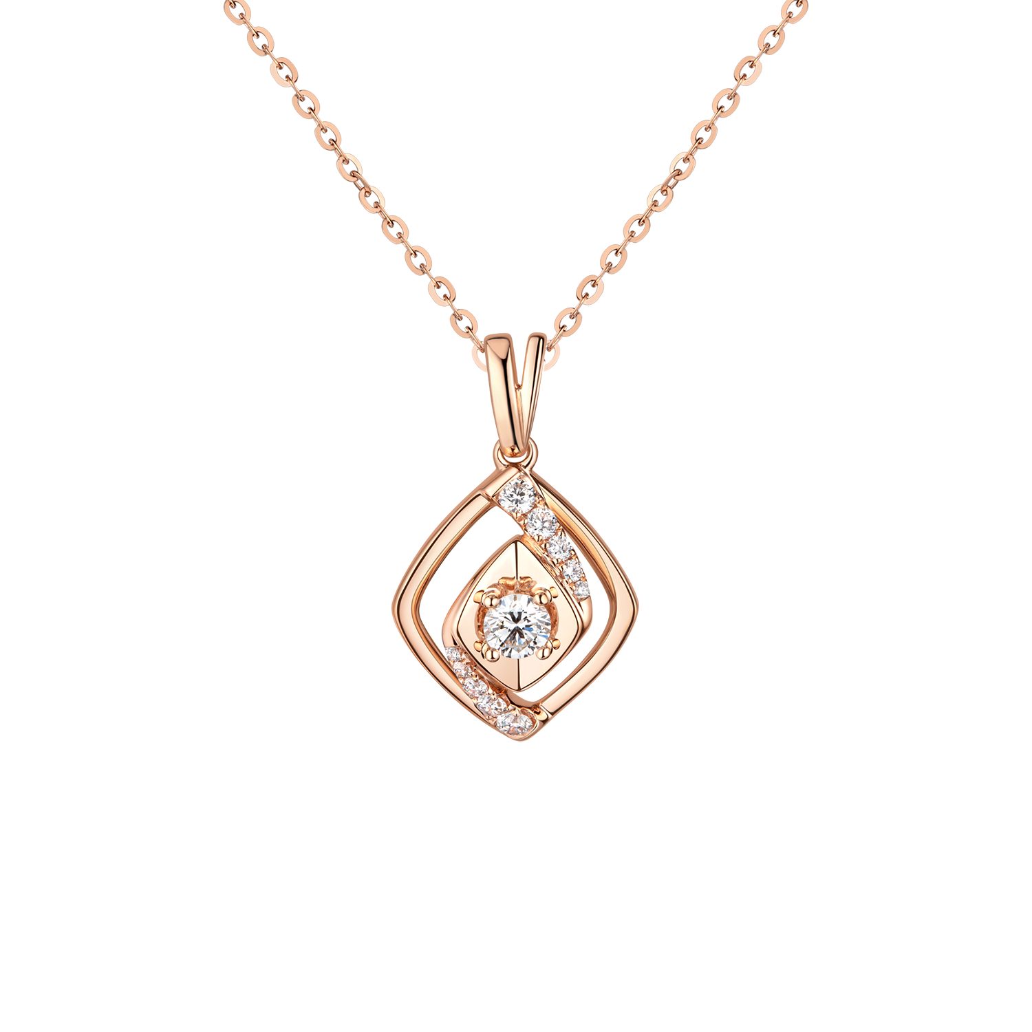 MISS V 18K Gold Diamond Pendant